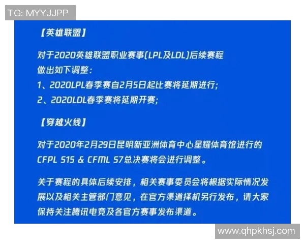关于近期体育赛事延期的通知及后续安排说明